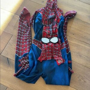 Spider Superhero Kids Costume - Red and Blue plus mask with plastic eyes